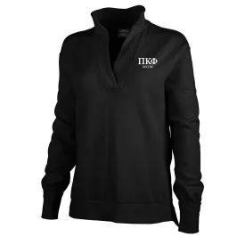 Pi Kapp Black Embroidered Mom Sweatshirt