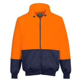 Portwest Hi-Vis Two-Tone Zip Hoodie (B327)