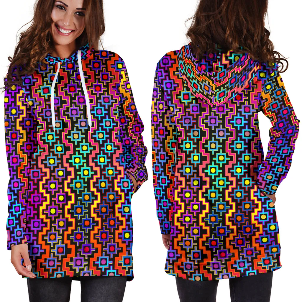 Rainbow Healing | Women's Hoodie Dress | Hakan Hisim