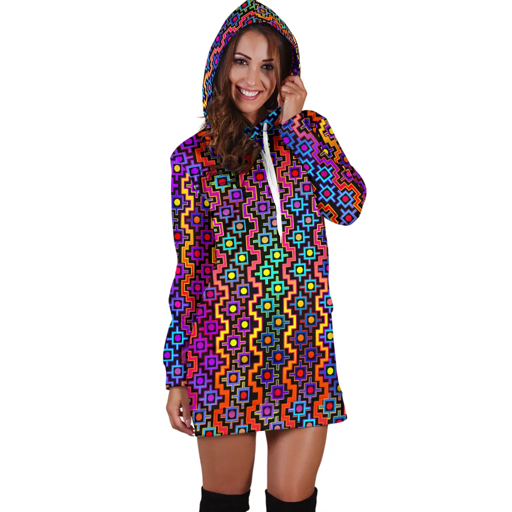 Rainbow Healing | Women's Hoodie Dress | Hakan Hisim