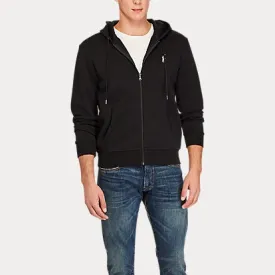 Ralph Lauren Double-knitted Full-Zip Hoodie Black