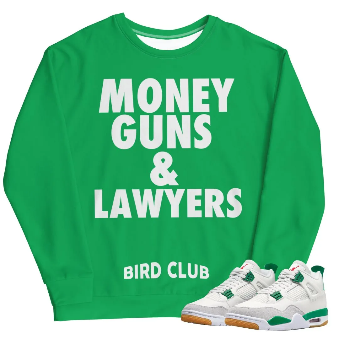 Retro 4 SB Pine Green Money, Guns & Lawyers Sweatshirt