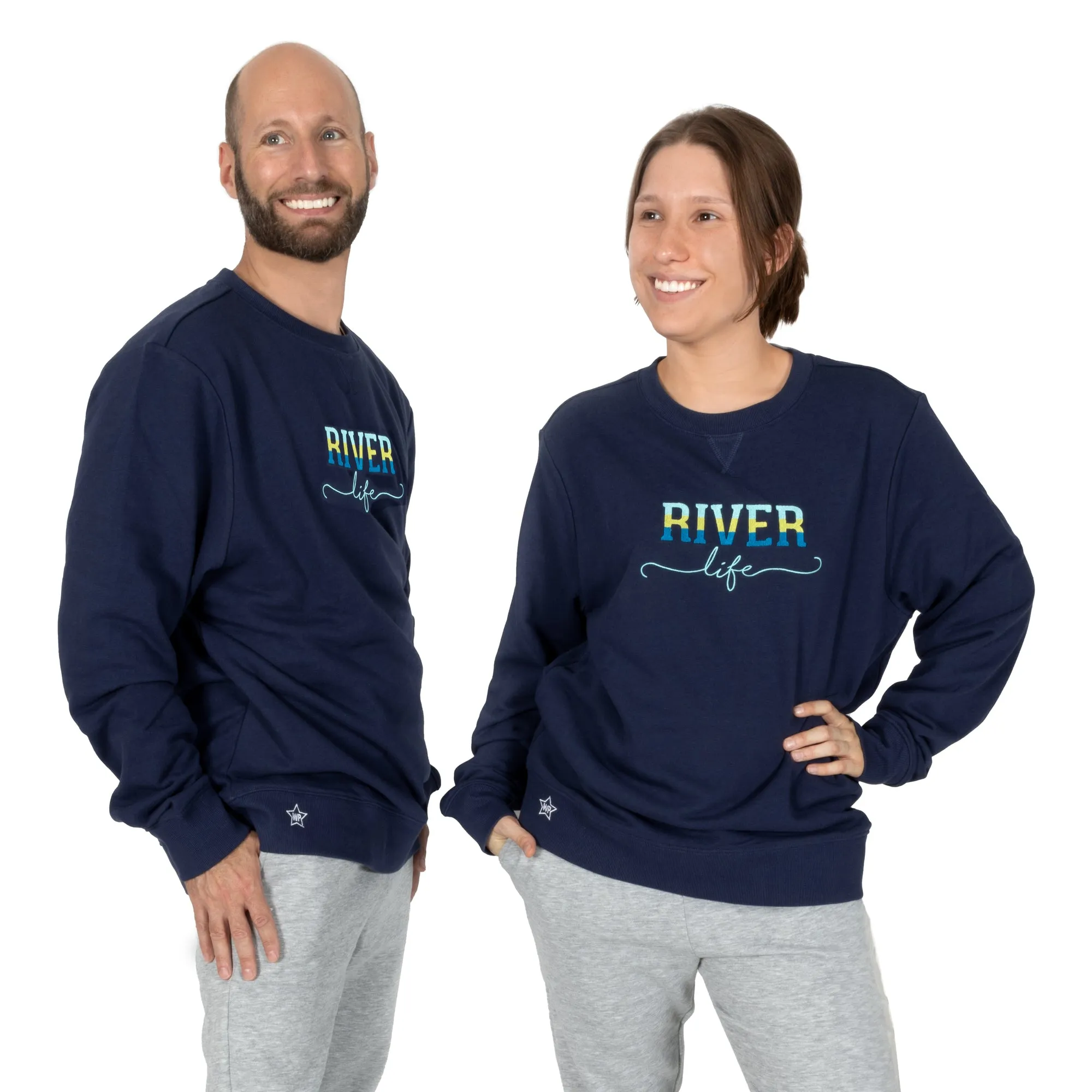 River Life Navy Cotton Blend French Terry Sweatshirt