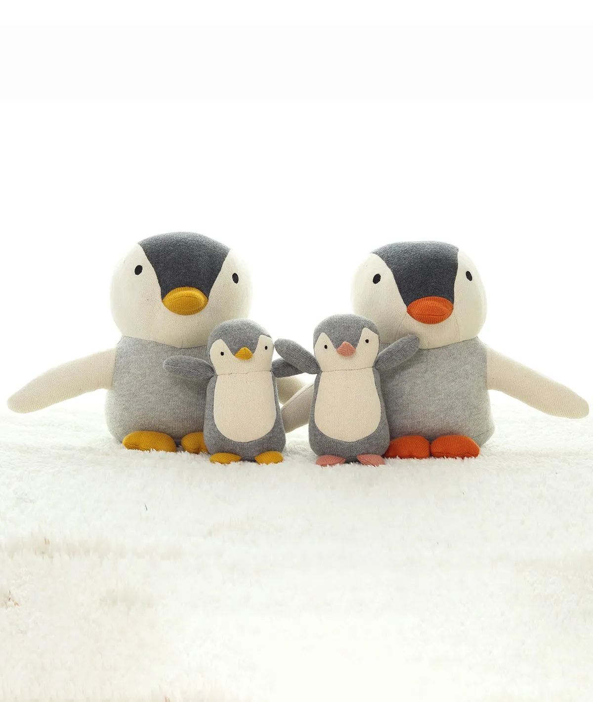 Rocky - The Penguin Multicolor 100% Cotton Knitted Stuffed Soft Toy for Babies / Kids