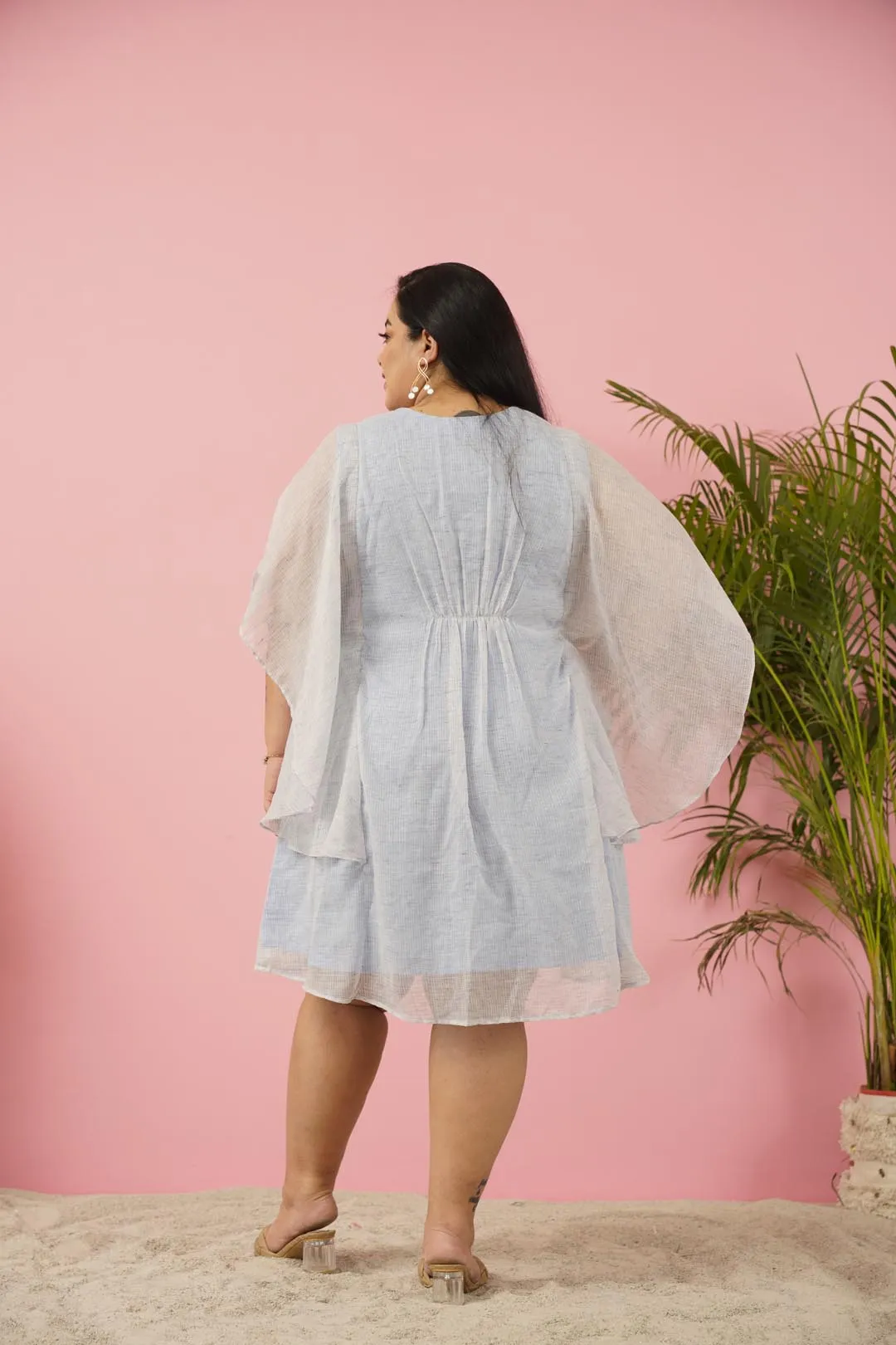 Ruffled Powder Blue Dress