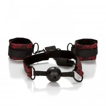 Scandal Breathable Ball Gag With Cuffs Set