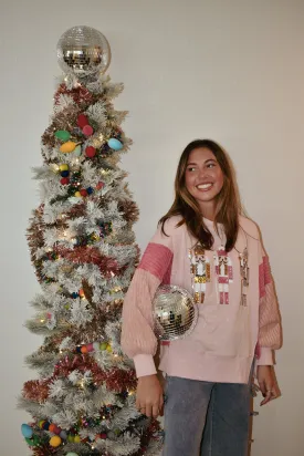 Sequin Nutcracker Patchwork Sweatshirt