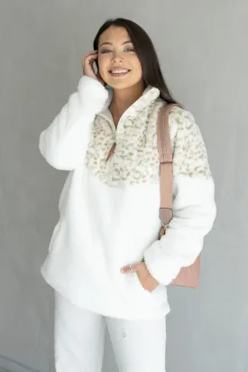 SH1018 Kate Sherpa Pullover w/ Print