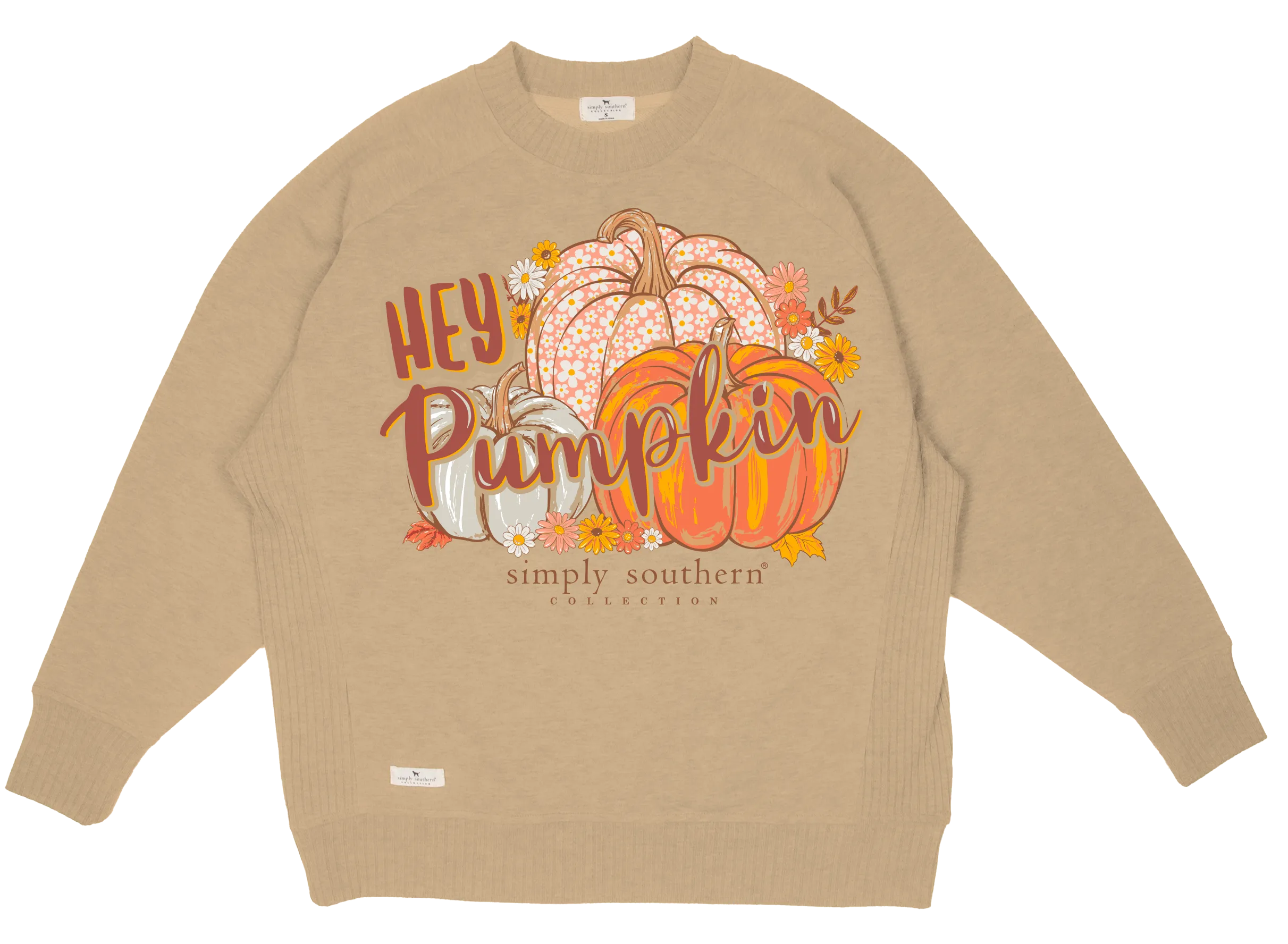 Simply Southern Crew Neck Sweatshirt Hey Pumpkin