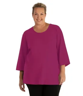 Stretch Naturals Scoop Neck 3/4 Sleeve Top Classic Colors