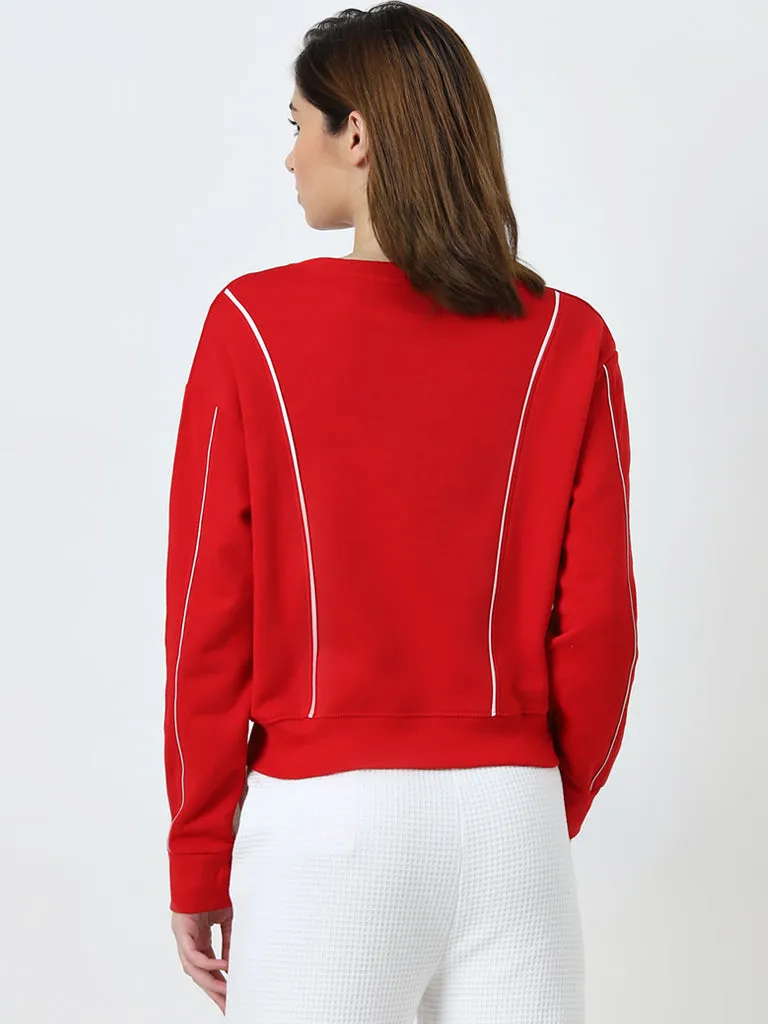 Studiofit Red Cotton Sweatshirt