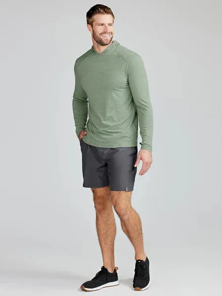 tasc Performance Men's Carrollton Lightweight Hoodie in Kelp Heather