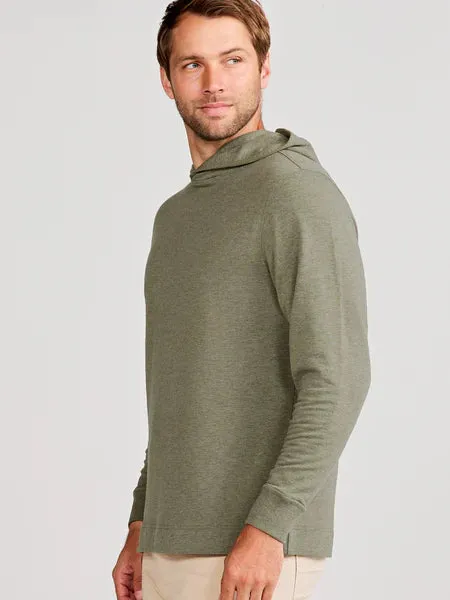 tasc Performance Men's Venture Fleece Hoodie in Cactus Heather