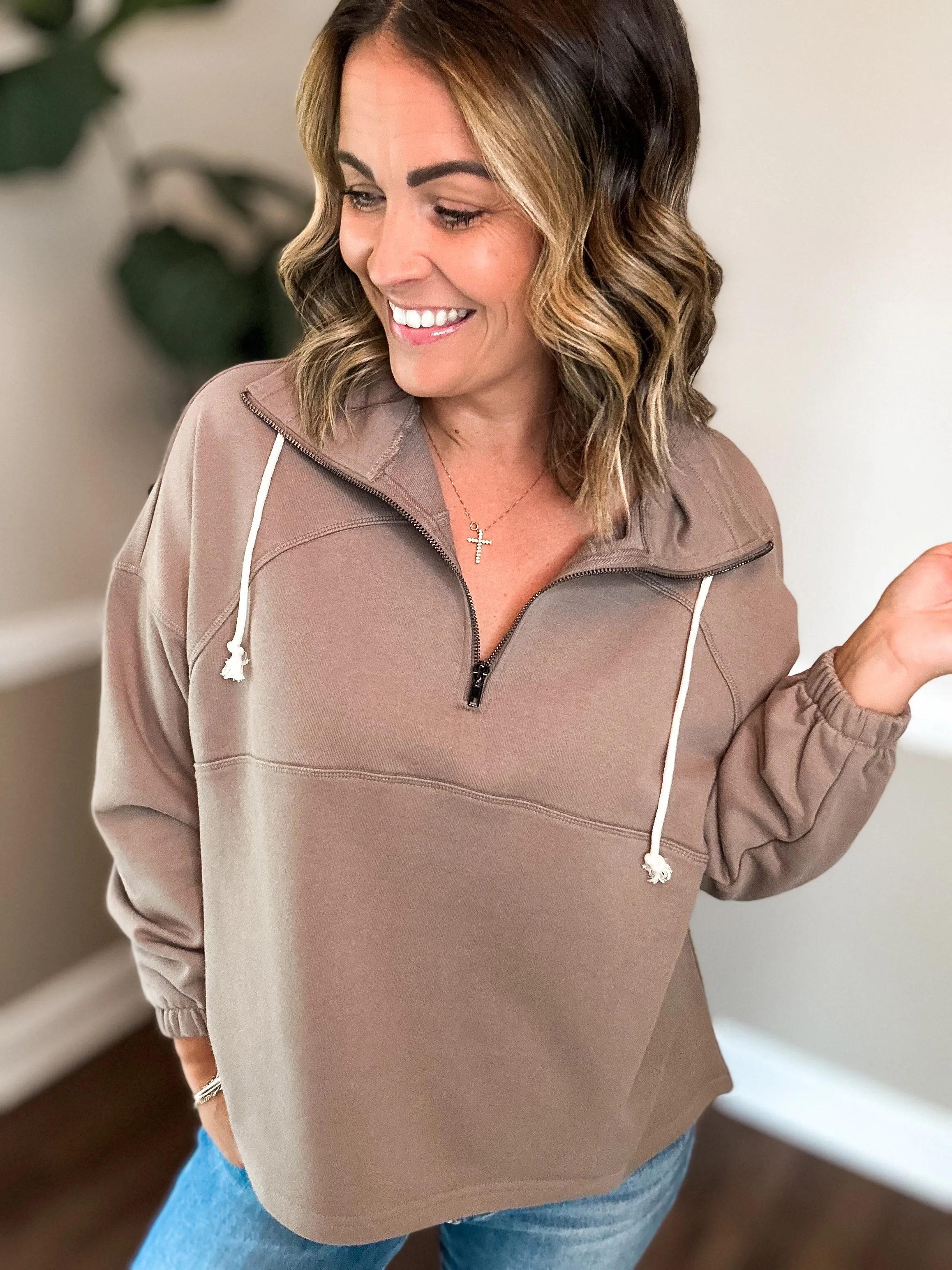 The Fall Favorite Half Zip Pullover ( 2 Colors)