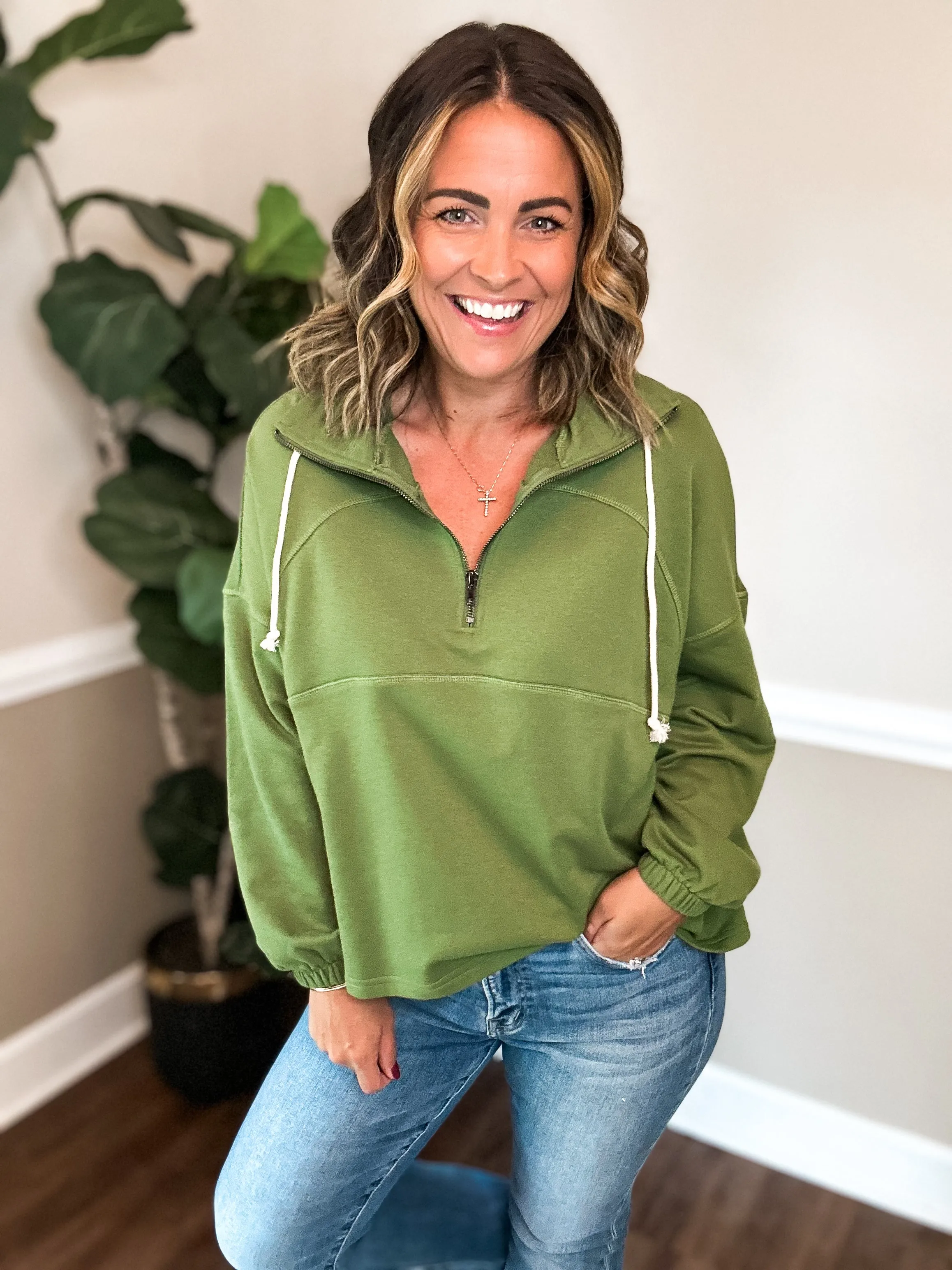 The Fall Favorite Half Zip Pullover ( 2 Colors)