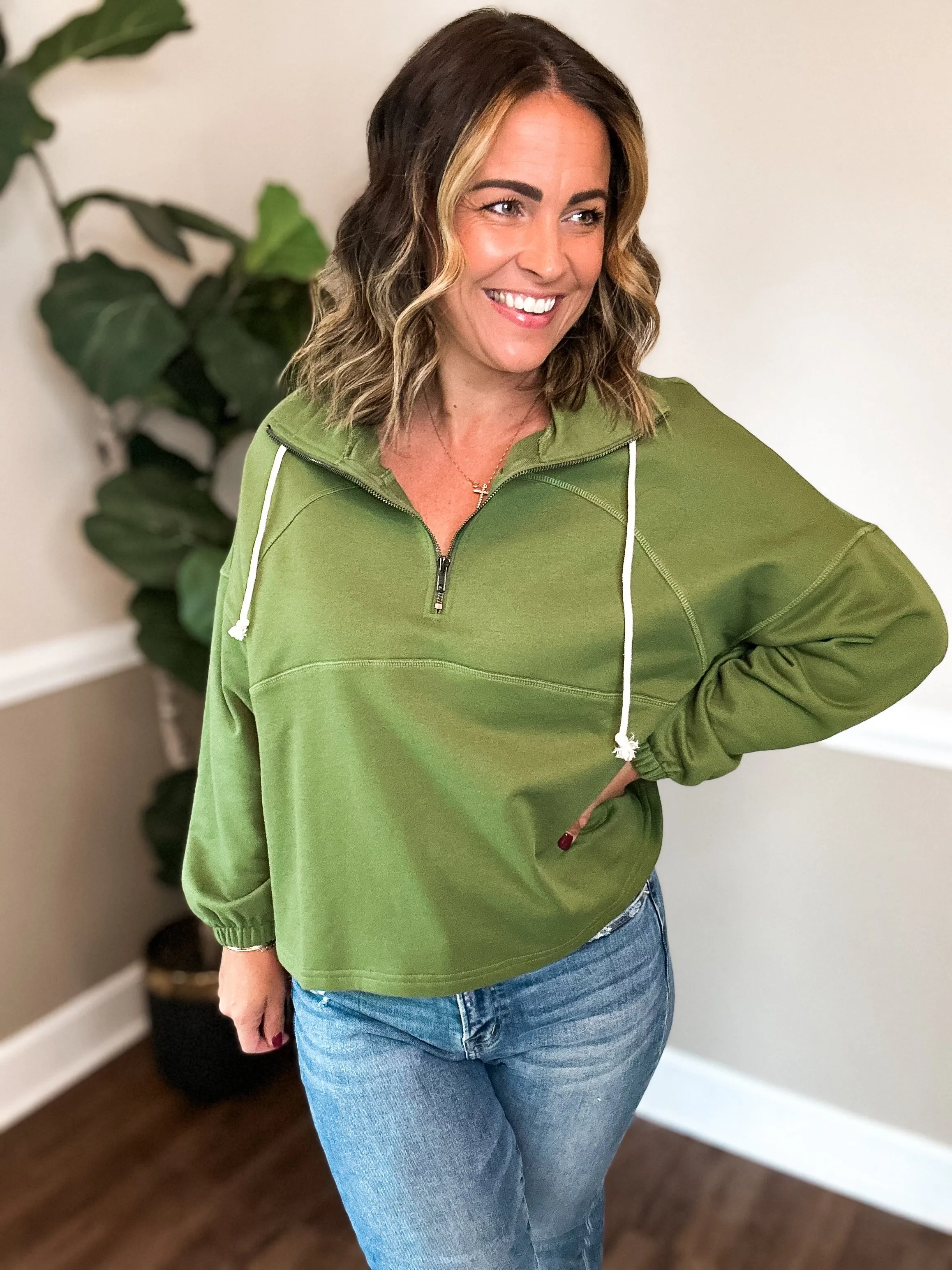 The Fall Favorite Half Zip Pullover ( 2 Colors)