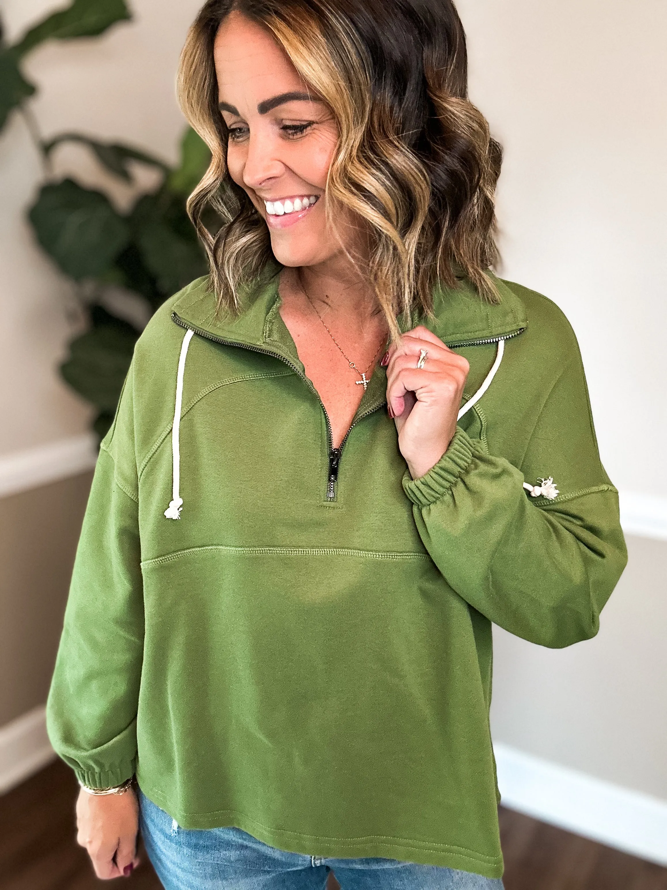 The Fall Favorite Half Zip Pullover ( 2 Colors)