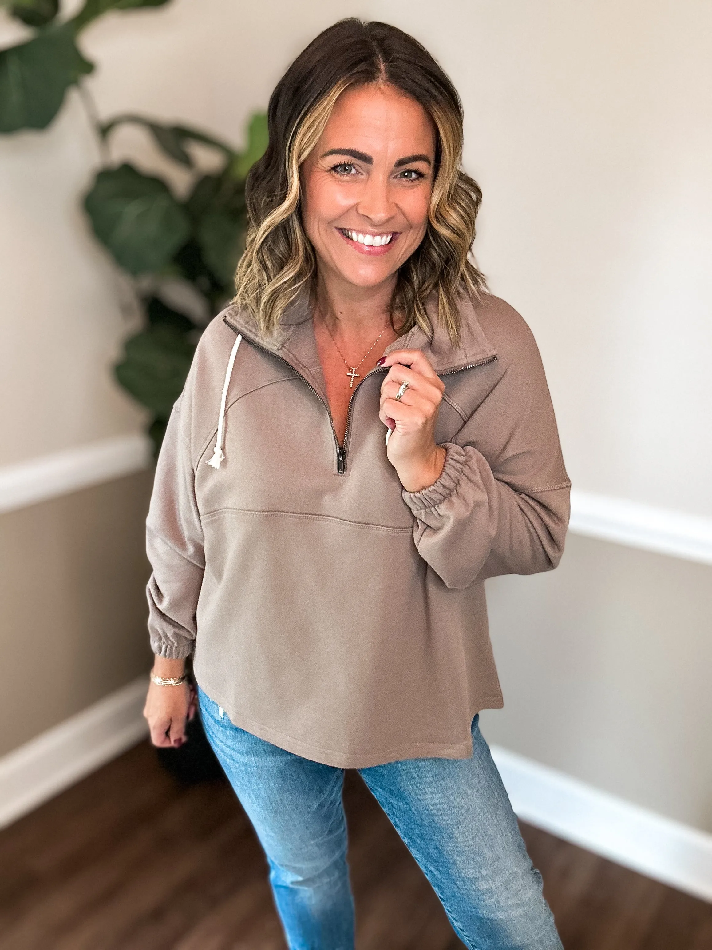 The Fall Favorite Half Zip Pullover ( 2 Colors)