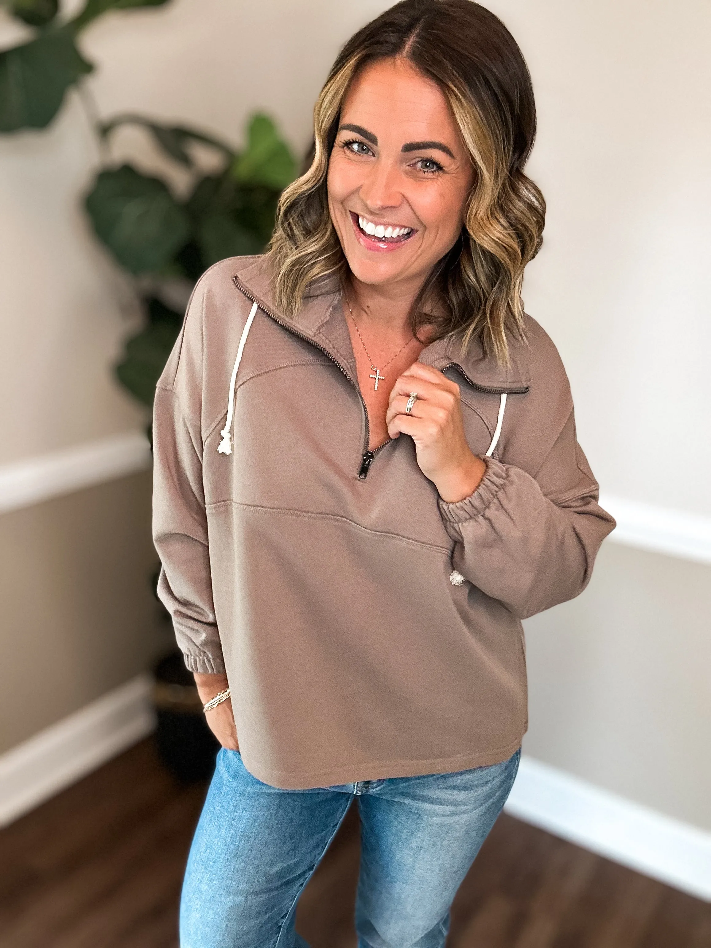 The Fall Favorite Half Zip Pullover ( 2 Colors)