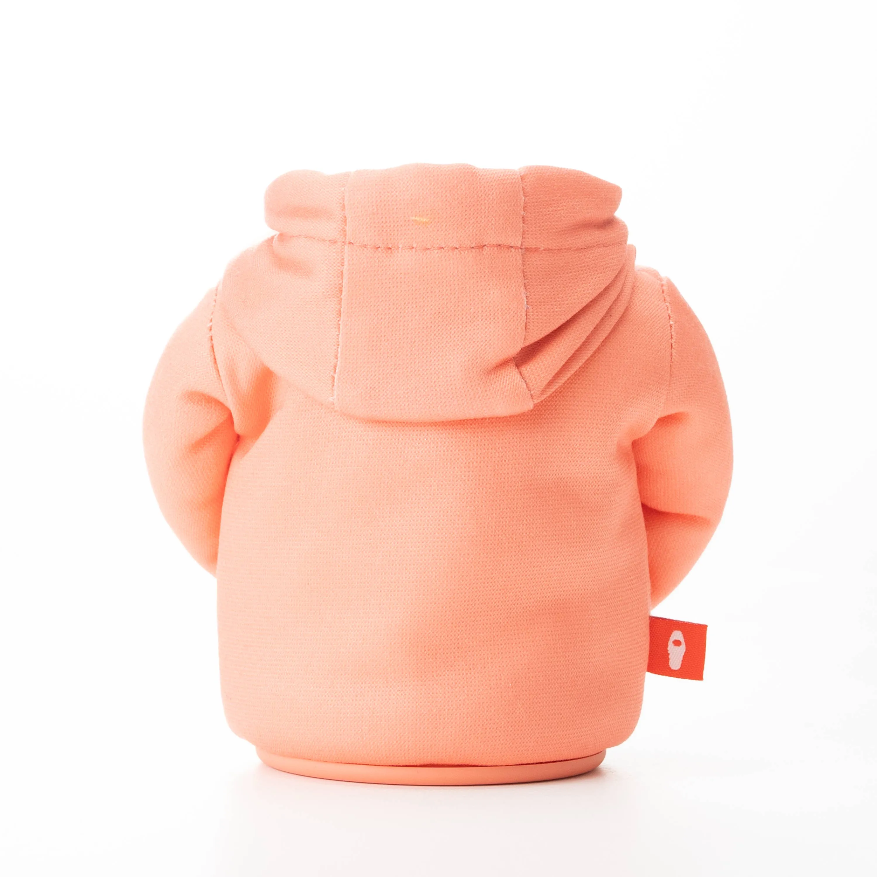 The Hoodie - Insulated Can Cooler - Salmon/Beige Palm