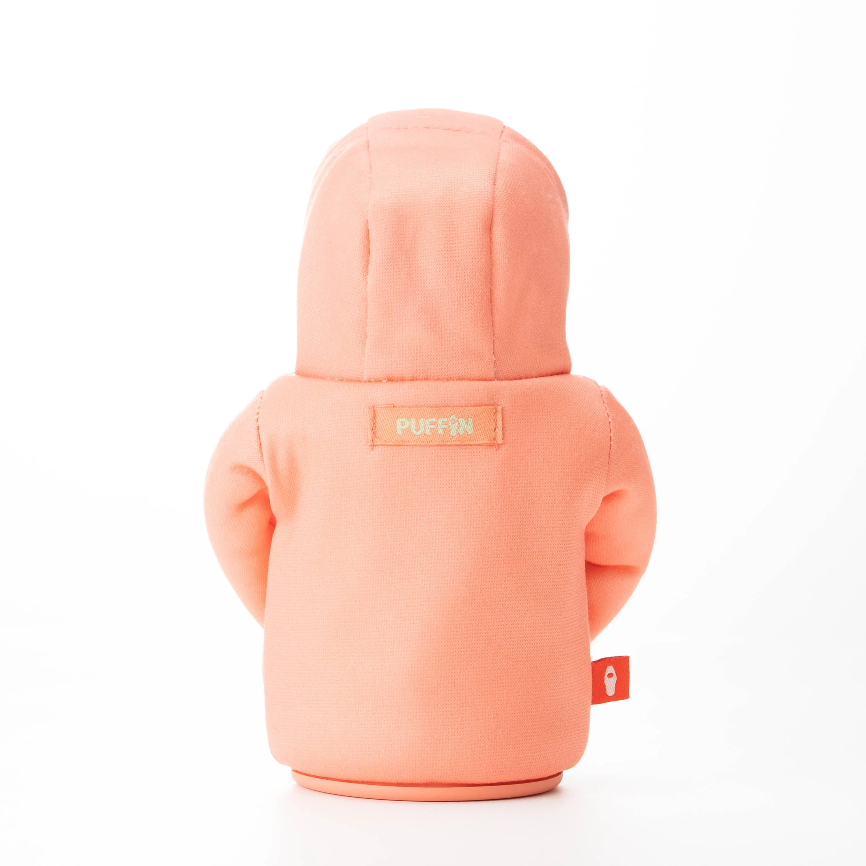 The Hoodie - Insulated Can Cooler - Salmon/Beige Palm