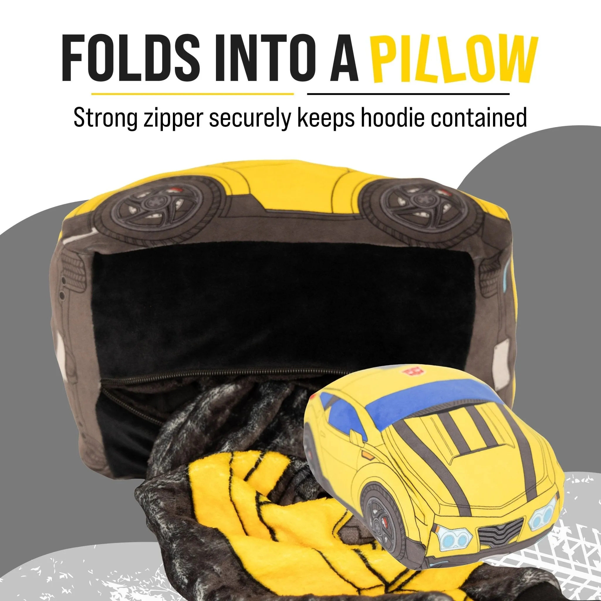 Transformers Bumblebee Adult Snugible | Blanket Hoodie & Pillow