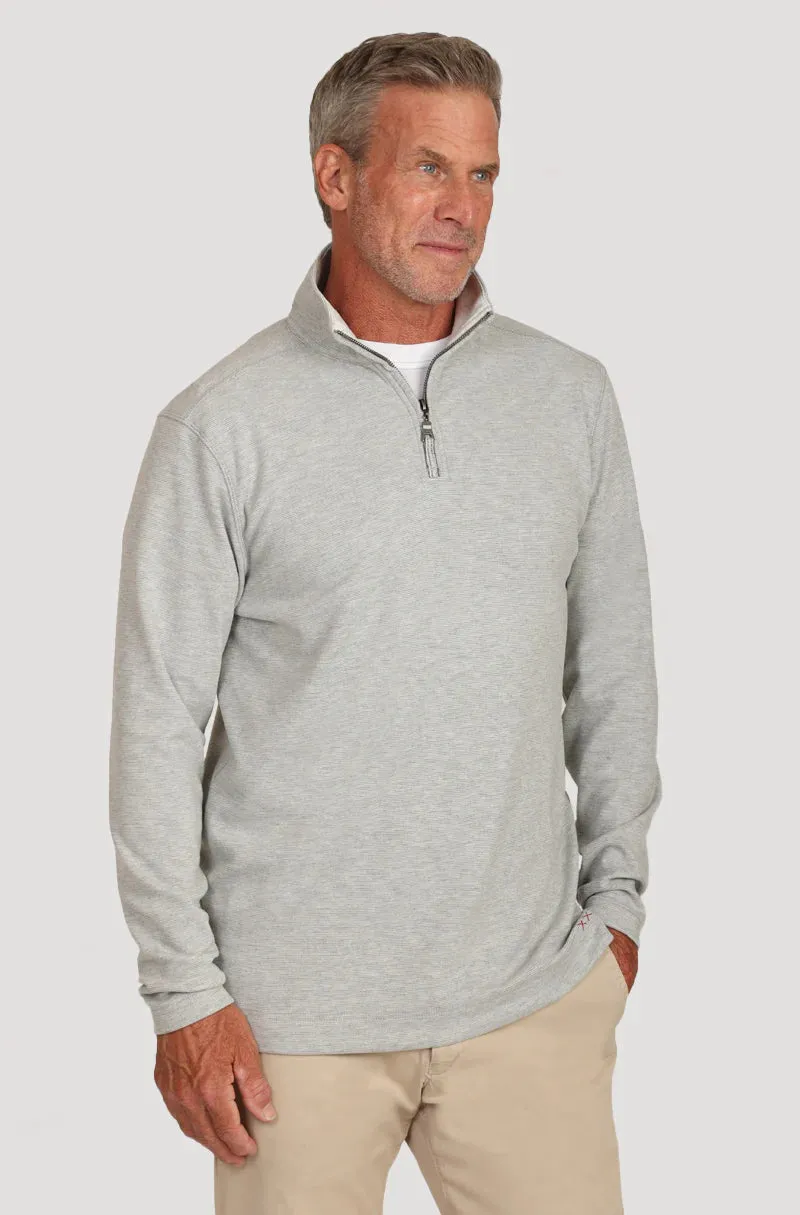 True Grit Men's Daybreak Zip Pullover in Grey