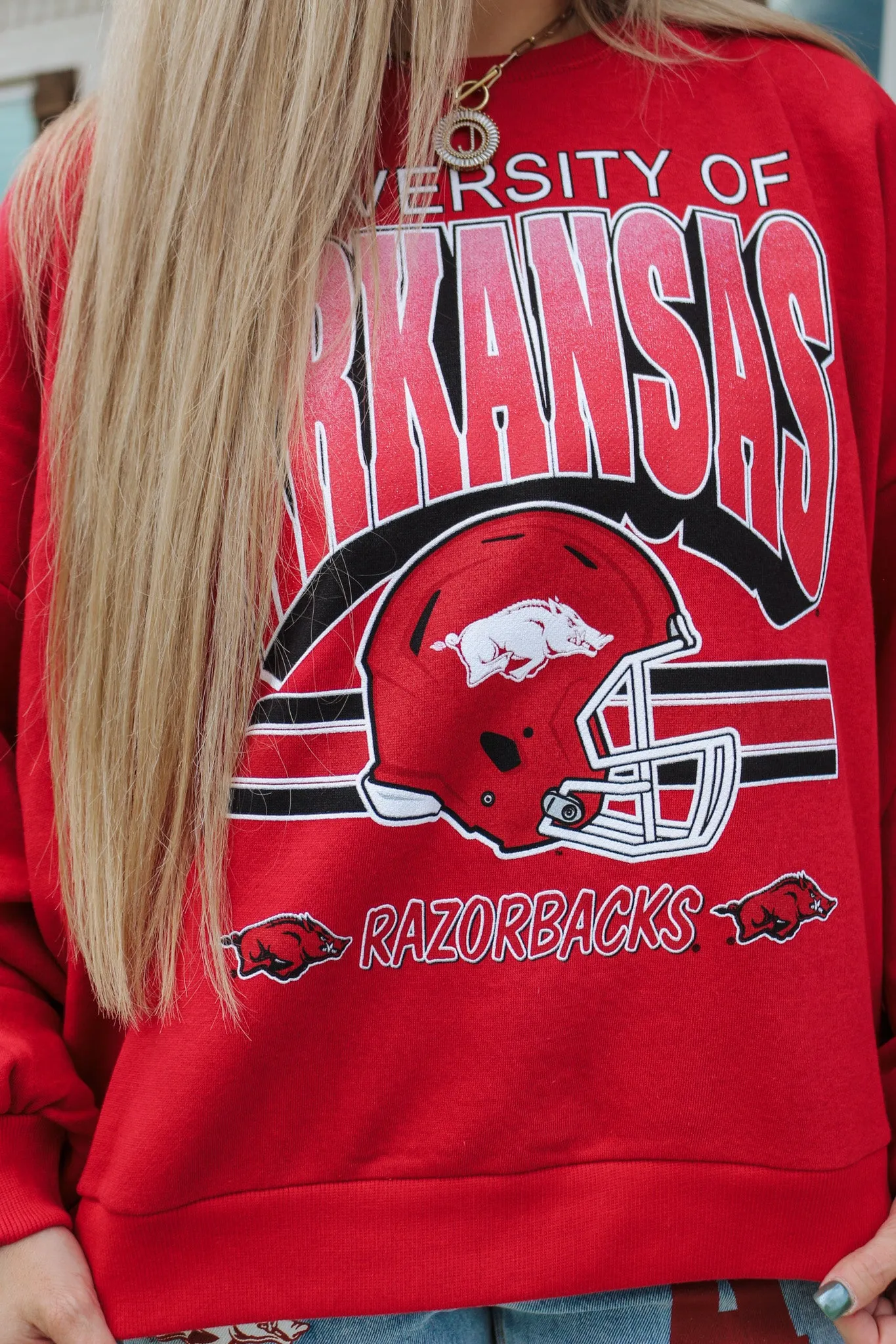 Vintage Red Arkansas Sweatshirt