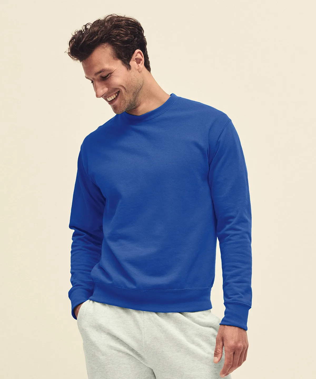 White - Lightweight set-in sweatshirt