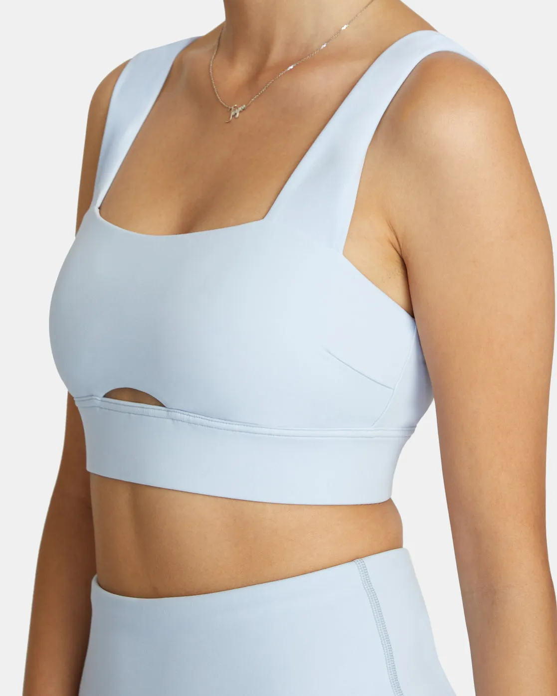 Wide Strap Sports Bra - Halogen Blue