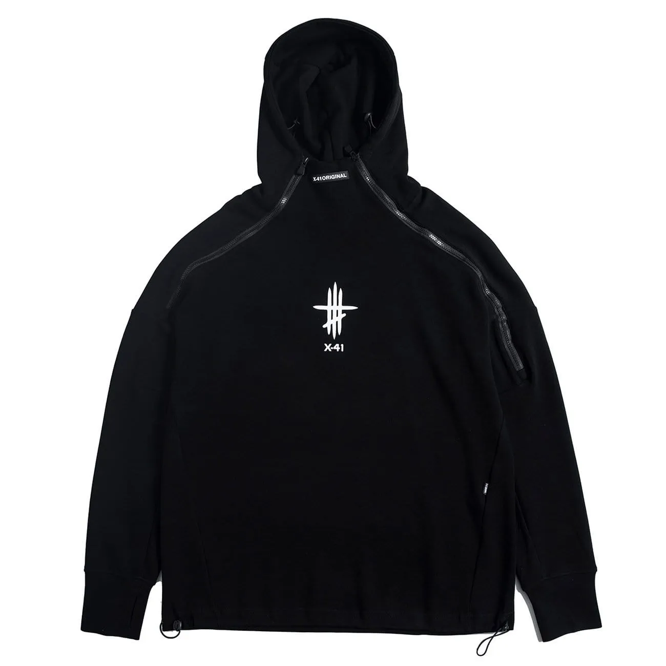 WLS Functional Double Zipper Turtleneck Hoodie