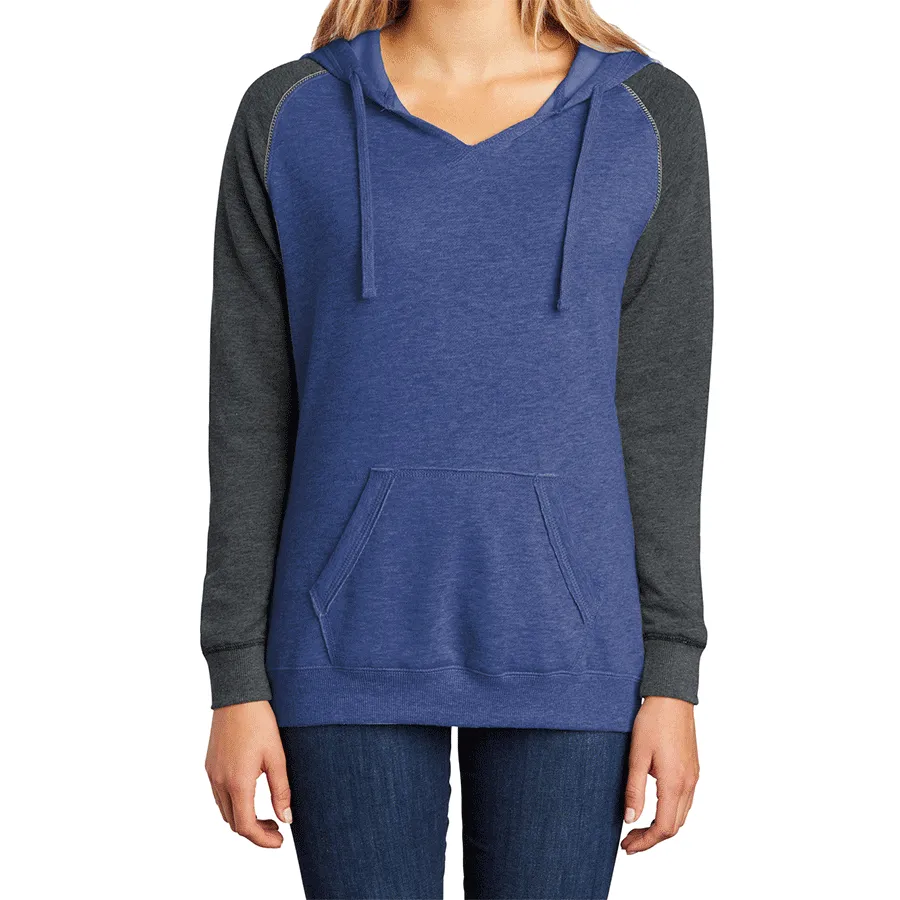 Women's Juniors Lightweight Fleece Raglan Hoodie