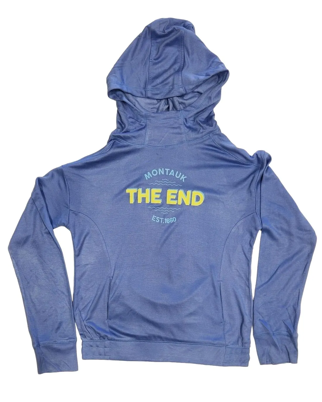 Youth Screen Printed Montauk The End Light Weight Hooded Pullover