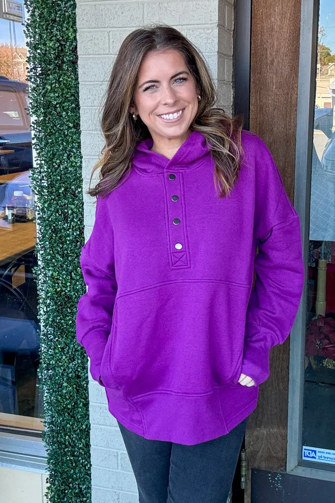 Zenana-Hooded Pullover With Kangaroo Pocket