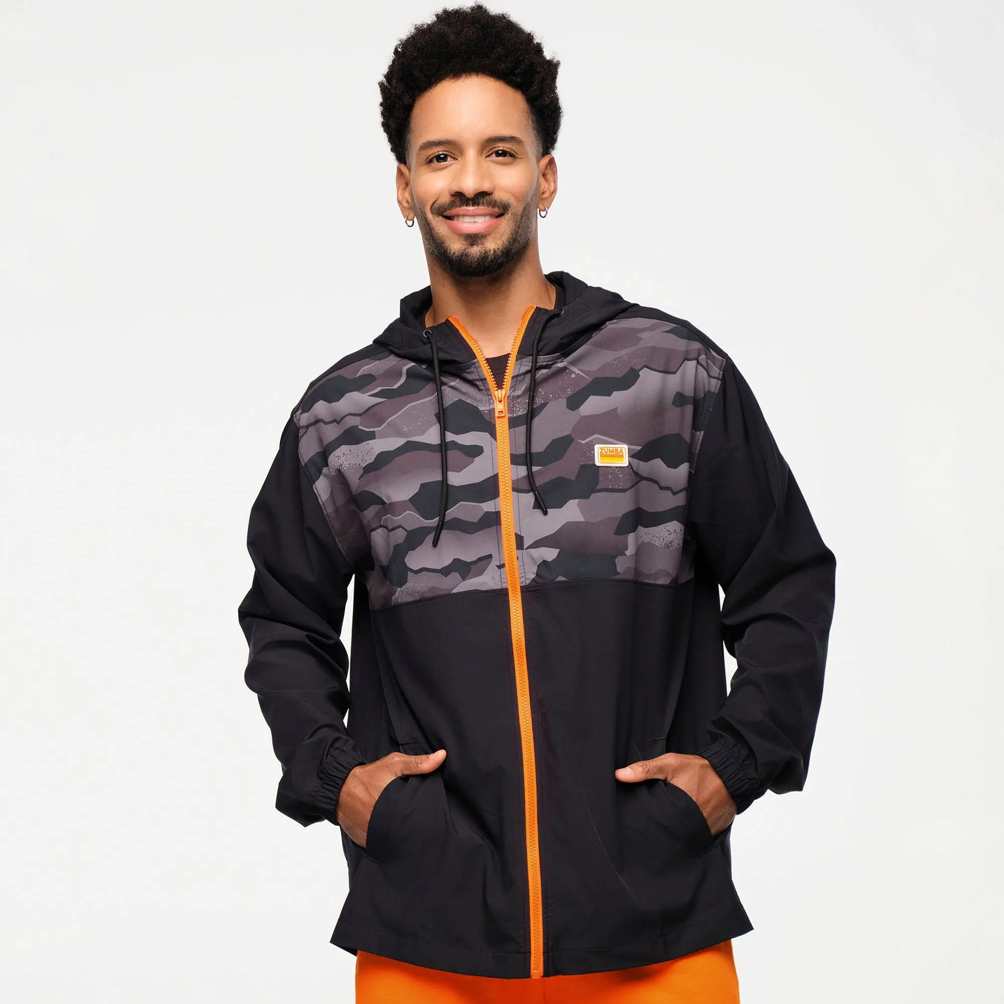 Zumba® Explore Men's Hooded Windbreaker Jacket